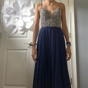 Navy Blue Prom Dress